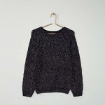 Оригинальный трикотажный джемпер - голубой
