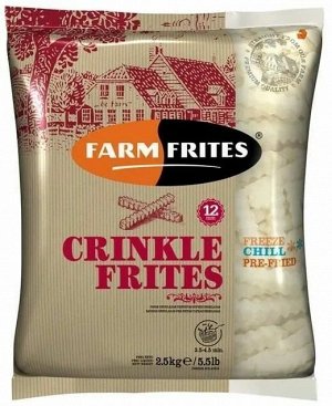 Картофель фри волнистый 12mm Сrinkle Frites Фарм Фритес 2500г (5)