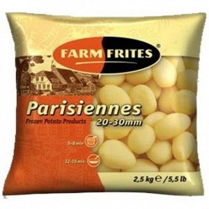 Картофель цельный 20-30мм Parisiennes Фарм Фритес 2500г (4)