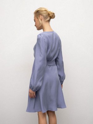 Платье с поясом PL1231/mavi