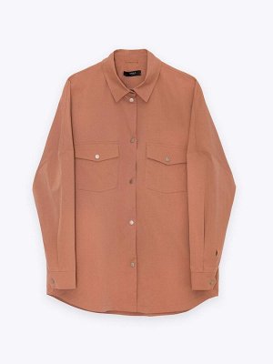 Куртка рубашечного кроя T033/brick