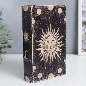 Сейф-книга дерево кожзам "Славянское солнце" 21х13х5 см