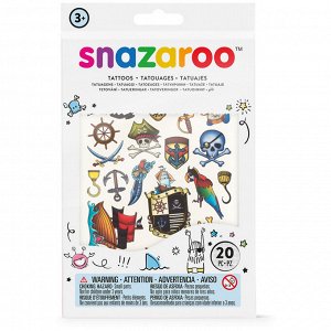 Набор декоративных татуировок для мальчиков Snazaroo "Пираты", 20шт., цвет ассорти