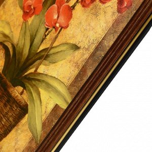 Картина "Орхидея красная" 20х50 (23х53) см