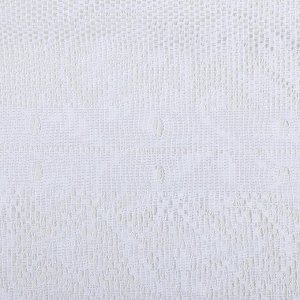 Тюль на кухню со шторной лентой, 220х170 см, цвет белый, 100% полиэстер