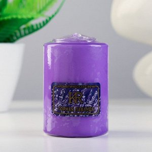 Свеча - цилиндр ароматическая "Горная лаванда", 5,6х8 см
