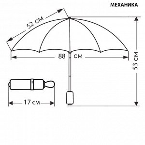 Зонт мини 5 сложений механика