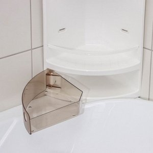 Полка для ванной угловая, 19x19x46,5 см, цвет тонированный