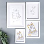 Интерьерный набор с фоторамкой &quot;Силуэты&quot; фоторамки 10х15, 15х21 см, картинка 21х30, 15х21 см
