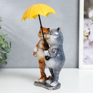 Сувенир полистоун лак "Котики - Прогулка под зонтом" 21,5х10х11,2 см