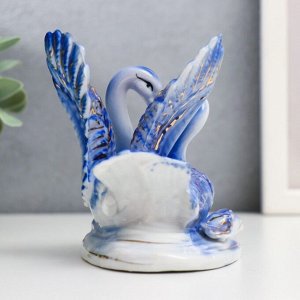 Сувенир керамика "2 лебедя милуются" 9х10,5х6,5 см