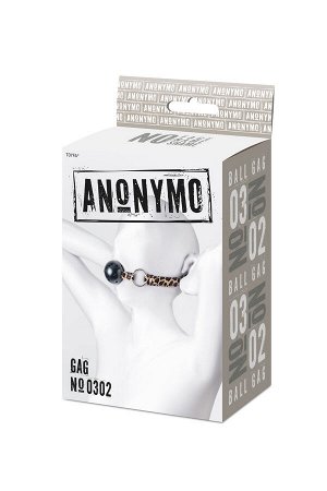 Кляп Anonymo #0302, ABS пластик, черный, 64 см