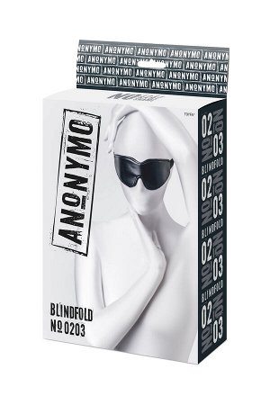 Маска Anonymo #0203, PU кожа, черная, 26,5 см