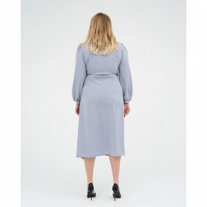 Платье женское MIST, plus-size,  р.56, серо-голубой