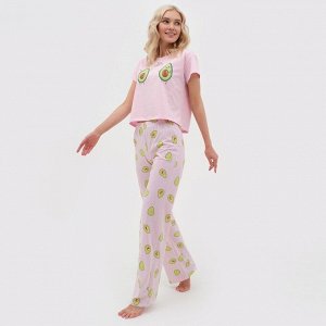 Пижама женская (футболка и брюки) KAFTAN Avocado розовый