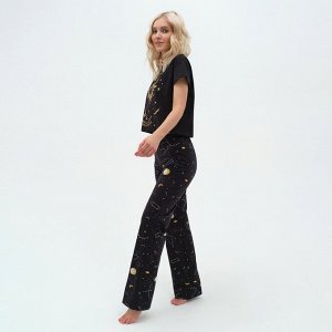 Пижама женская (футболка и брюки) KAFTAN Space черный