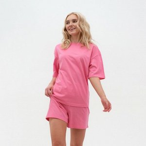 Пижама женская (футболка и шорты) KAFTAN Basic р. 44-46, розовый