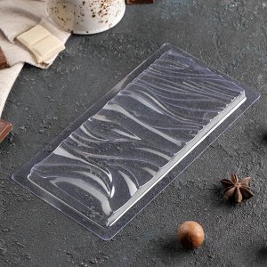 Форма для шоколада «Волны», 18x8 см, цвет прозрачный