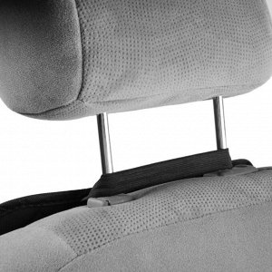 Накидка на переднее сиденье, велюр, размер 35 х 130 см, черный