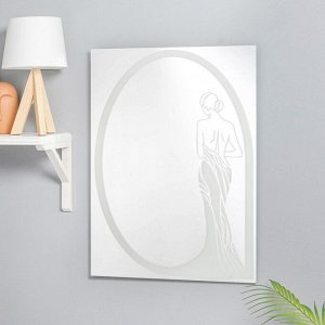 Зеркало, настенное, с пескоструйной графикой,женщина 70?52 см