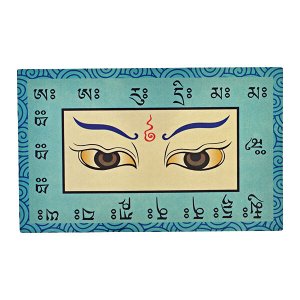 BUD004-24 Буддийская наклейка Глаза Будды, 8х5см