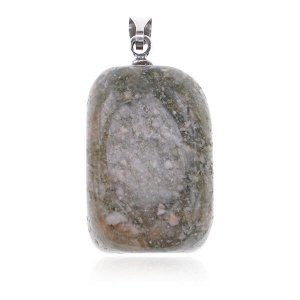 BJK217-01 Кулон из натурального камня Унакит, 3х1,5см