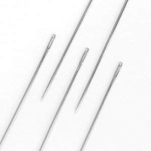 Иглы швейные для штопки №2, d = 0,95 мм, 5,45 см, заострённые, 10 шт, ИЗ-200130