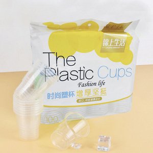 Набор одноразовых стаканов "Fashion Life" The Plasic Cups / 100 шт. 250 мл