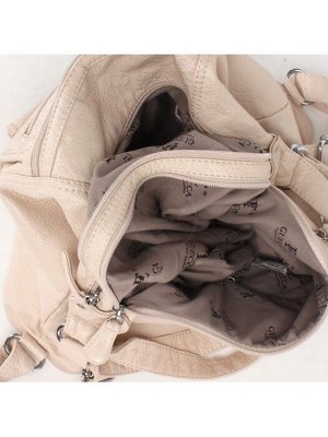 Сумка женская искусственная кожа Guecca-1663  (рюкзак change),  2отд,  св,  бежевый 236027