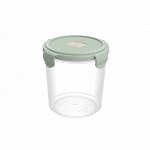 &quot;Eco Style&quot; Контейнер пластик 1,15л круг 13,7х13,7х13,6см цв.зеленый флэк