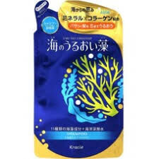Kracie Umi No Uruoi Sou Шампунь восстанавливающий для волос с экстрактами морских водорослей 420 мл., (мягкая упаковка)