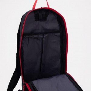Рюкзак туристический на молнии 7 л, цвет чёрный/красный