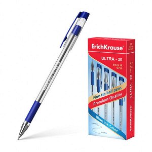 Ручка шарик "ErichKrause Ultra-30" 0.5мм синяя 1/12 арт. ЕК-19613