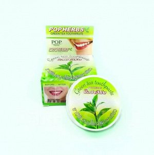 Зубная паста с экстрактом зеленого чая, 30г Popherbs Green tea