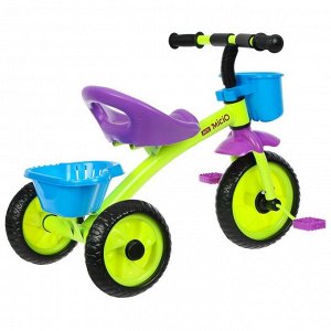 Велосипед трехколесный Micio Antic, цвет салатовый/фиолетовый/синий