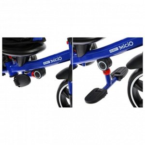 Велосипед трехколесный Micio Veloce +, колёса EVA 10"/8", цвет тёмно-синий