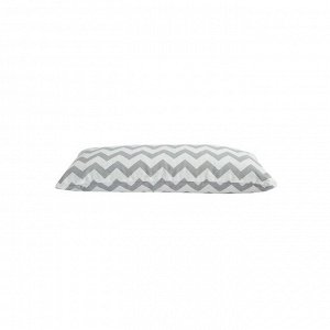 Подушка ортопедическая валик с лузгой гречихи, размер 20х50 см, зигзаг, цвет серый
