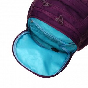 Рюкзак школьный эргономичная спинка, 39 х 28 х 12.5 см, отделение для ноутбука, фиолетовый