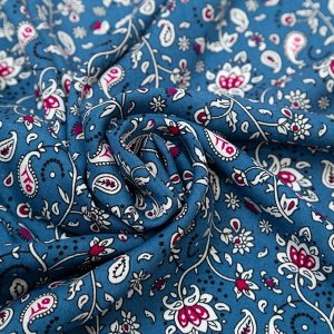 Платок женский текстильный, цвет синий, размер 70х70