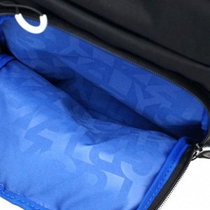 Рюкзак молодежный Grizzly, эргономичная спинка, 47 х 32 х 17 см, чёрный/синий