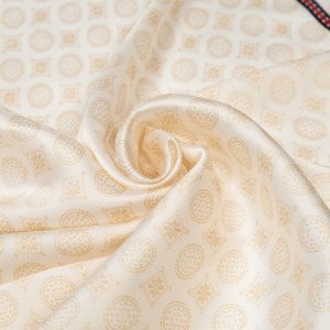 Платок текстильный, цвет молочный/серый, размер 70х70