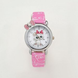 Часы наручные детские "Кошечка", розовые