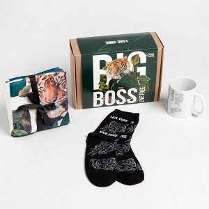 Набор подарочный "Big boss" плед, носки, кружка