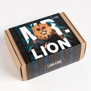 Набор подарочный "Mr. Lion" плед, носки, кружка