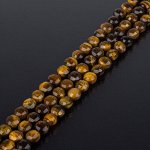 Бусины для рукоделия из Тигрового глаза огранка (Африка)