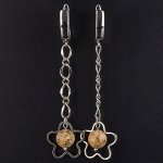 Серьги длинные из Яшмы песочной (Африка)