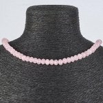 Бусы из Розового кварца &quot;рондель&quot; (Мадагаскар)