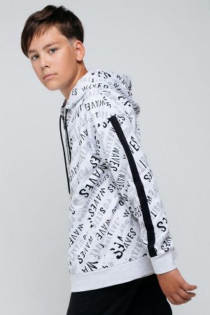 Куртка для мальчика КБ 301789 светло-серый меланж к68