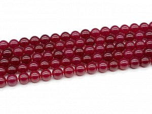 Бусины из шпинели красной шарик 7,5-8мм, 37,5см, 51 бусина