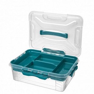Ящик для хранения "GRAND BOX" 10л, 39х29х12,4см, цв.голубой 433224302